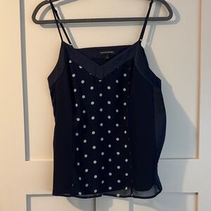 Banana Republic Navy and White Polka Dot Camisole